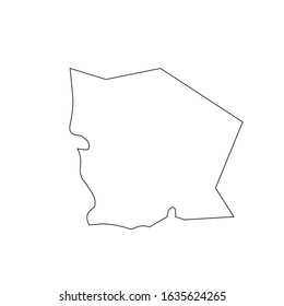 hodh el gharbi region map of country of mauritania