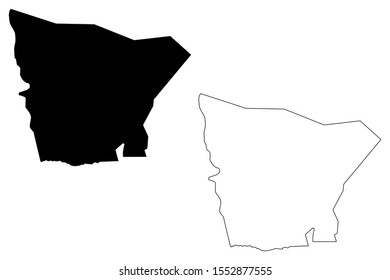 Hodh El Gharbi Region (Regions of Mauritania, Islamic Republic of Mauritania) map vector illustration, scribble sketch Hodh El Gharbi map