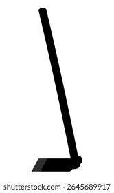 Hoe for digging the soil, black shadow hoe icon, agricultural equipment