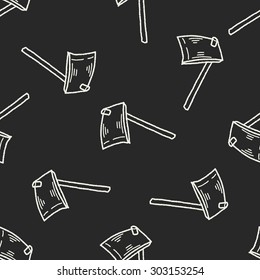 Hoe doodle seamless pattern background