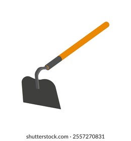 Hoe, Farming Flat Vector Illustration