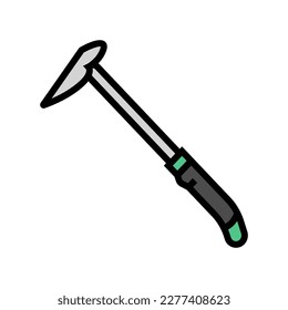 hoe garden tool color icon vector. hoe garden tool sign. isolated symbol illustration
