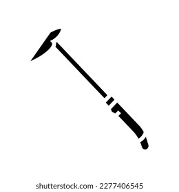 hoe garden tool glyph icon vector. hoe garden tool sign. isolated symbol illustration