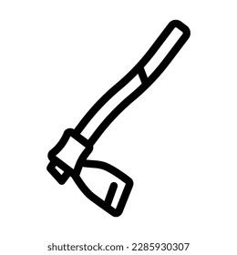 hoe garden tool line icon vector. hoe garden tool sign. isolated contour symbol black illustration