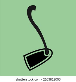 Icono de hoe aislado. icono simple