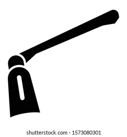 hoe icon glyph vector design