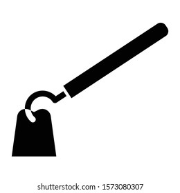 hoe icon glyph vector design