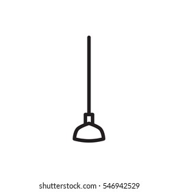 hoe icon illustration isolated vector sign symbol