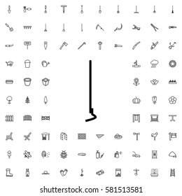 hoe icon illustration isolated vector sign symbol. Gardening icons set.