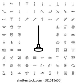 hoe icon illustration isolated vector sign symbol. Gardening icons set.