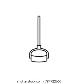 hoe icon illustration isolated vector sign symbol