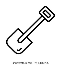 Hoe Icon. Line Art Style Design Isolated On White Background