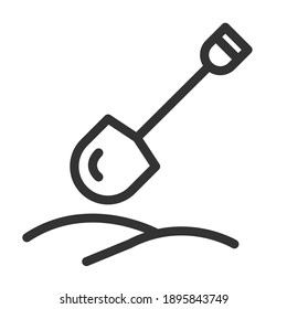 hoe icon logo or illustration with outline stroke style vector design. perfect use for web, mobile app, pattern, design etc.