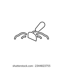 hoe icon on a white background, vector illustration