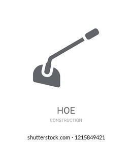 Hoe icon. Trendy Hoe logo concept on white background from Construction collection. Suitable for use on web apps, mobile apps and print media.