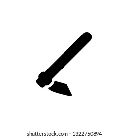 Hoe Icon Vector Illustration in Glyph Style for Any Purpose