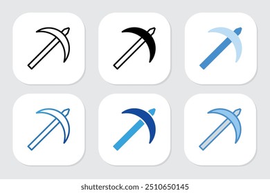 hoe icons with various design styles