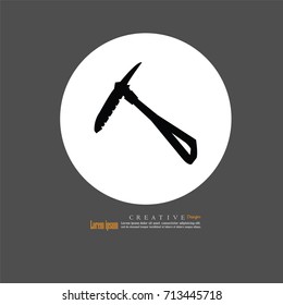 Hoe icon.vector illustration.  