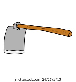hoe illustration hand drawn isolated vector