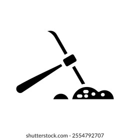 Hoe isolated glyph vector icon