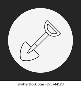 Hoe line icon