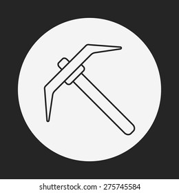 Hoe line icon