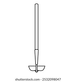 Hoe line icon. Garden tool