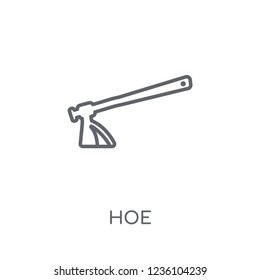 Hoe linear icon. Modern outline Hoe logo concept on white background from Desert collection. Suitable for use on web apps, mobile apps and print media.