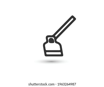 Hoe linear icon. Modern outline Hoe logo concept on white background from Construction collection. Suitable for use on web apps, mobile apps and print media.