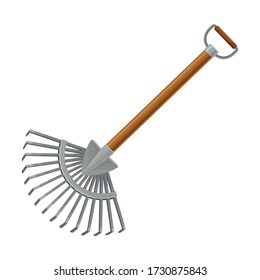 Hoch- oder Rake-Garden-Tool für den Bodenbau Vector Illustration