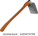 Hoe Tool Equipment Vector Illustration
