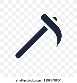 Hoe transparent icon. Hoe symbol design from Construction collection. Simple element vector illustration on transparent background.