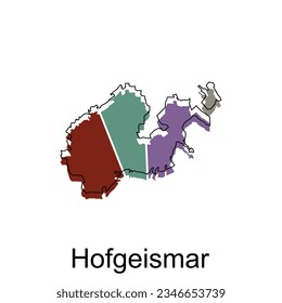 Hofgeismar world map vector design template, graphic style isolated on white background, suitable for your company