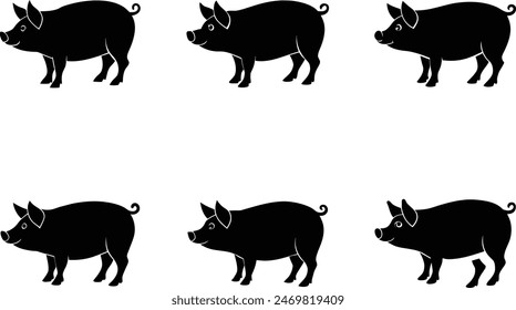 Hog animal vector illustration art 
