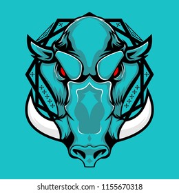 Hog Head Illustration