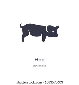 hog icon. isolated hog icon vector illustration from animals collection. editable sing symbol can be use for web site and mobile app