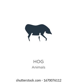 Hog icon vector. Trendy flat hog icon from animals collection isolated on white background. Vector illustration can be used for web and mobile graphic design, logo, eps10