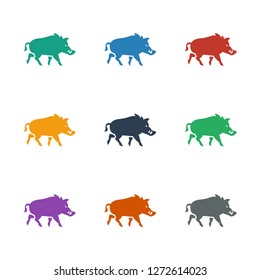 hog icon white background. Editable filled hog icon from animals. Trendy hog icon for web and mobile.