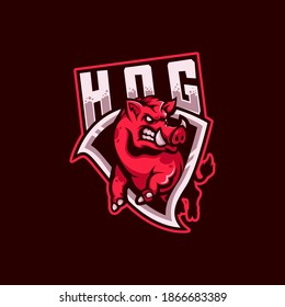 Hog Mascot Logo For Esport