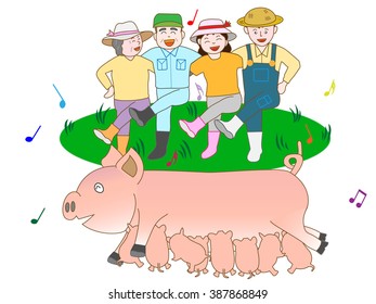 Hog raising farmhouse to be pleased with for the delivery of the pig