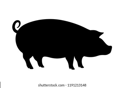 Hog vector icon isolated on white background