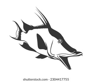 Hogfish Logo Decal. A unique and Fresh Hog fish lineart. great to use as your fishing activity.