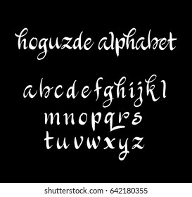 Hoguzde vector alphabet lowercase characters. Good use for logotype, cover title, poster title, letterhead, body text, or any design you want. Easy to use, edit or change color. 