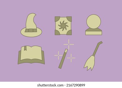 Hogwarts design vector flat modern illustration