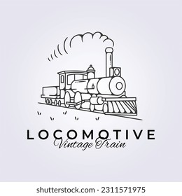 hogwarts express, locomotora vintage logo de tren vectorial diseño