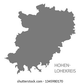 Hohenlohekreis county map of Baden Wuerttemberg Germany