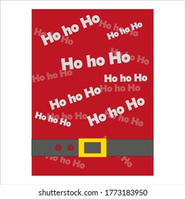 HOHOHO Christmas Lettering Image. vector
