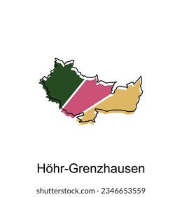 Hohr Grenzhausen world map vector design template, graphic style isolated on white background, suitable for your company