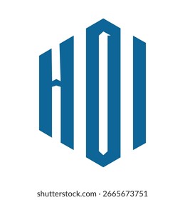 HOI letter design. HOI letter technology logo design on a white background. HOI Monogram logo design for an entrepreneur and business.