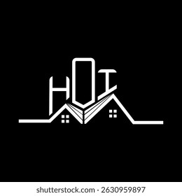HOI Real State logo design, HOI simple and modern logo. HOI luxurious alphabet design  